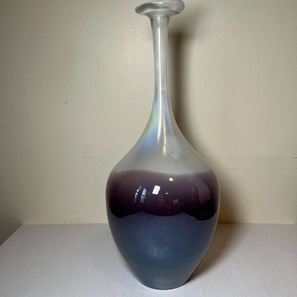 Cyan Designs Tall Purple Irredescent Cream Color Curie Vase - Picture 8 of 11